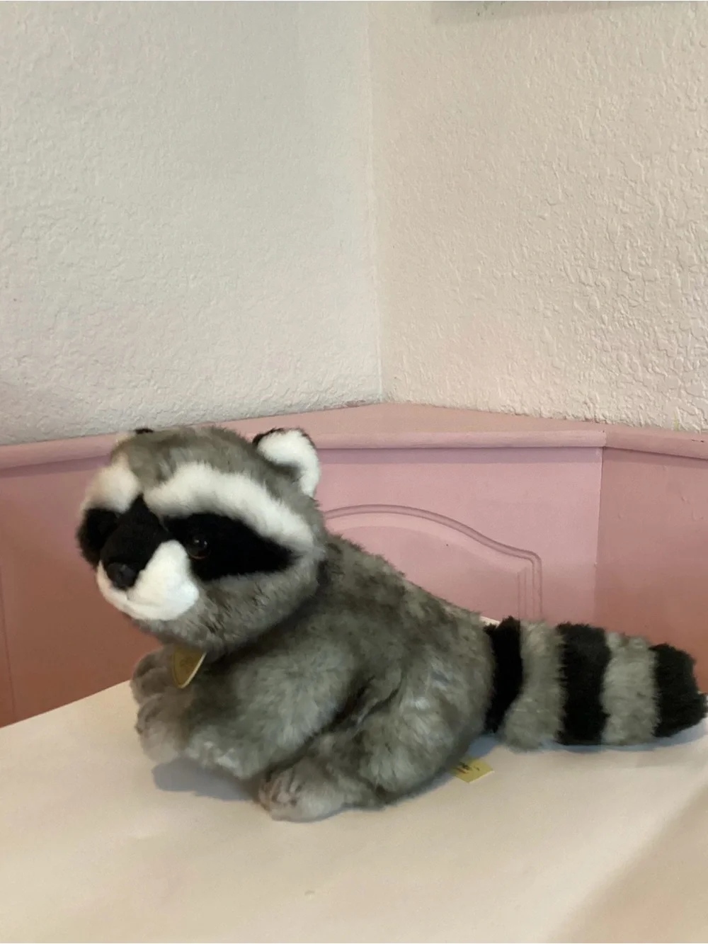Plush Raccoon Stuffed Animal - Gray Black - Soft Cuddly Toy